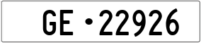 Trailer License Plate